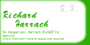 richard harrach business card